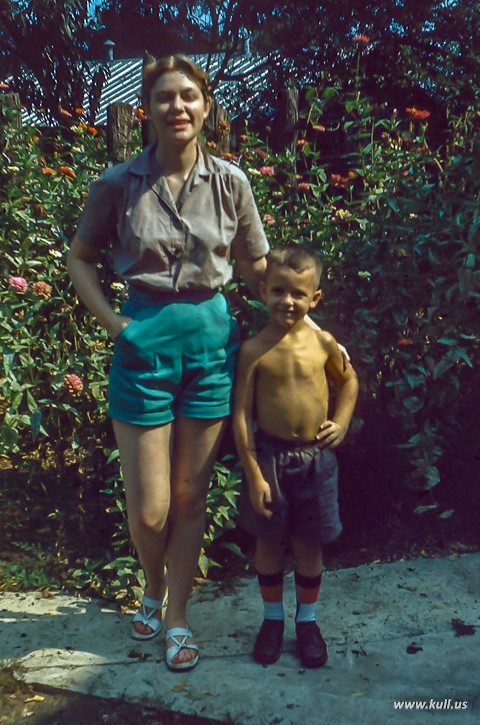 Cousins Rosa and Max about 1955 at our grandparents' farm