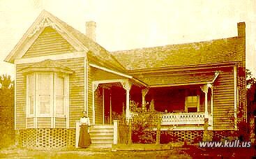 Jennie Webster White<br>In front of her Winfield home.